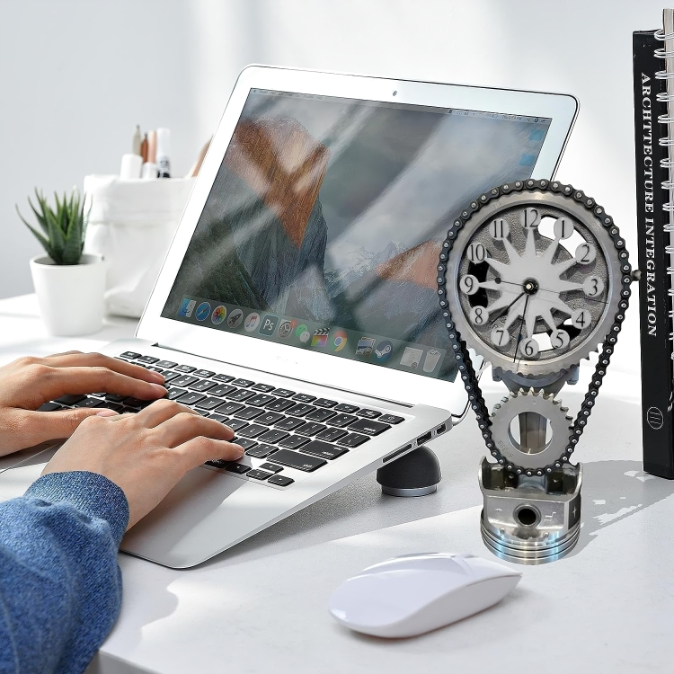 TIJDELIJK 50% KORTING | TimeForge™ | Roterende metalen tandwielklok
