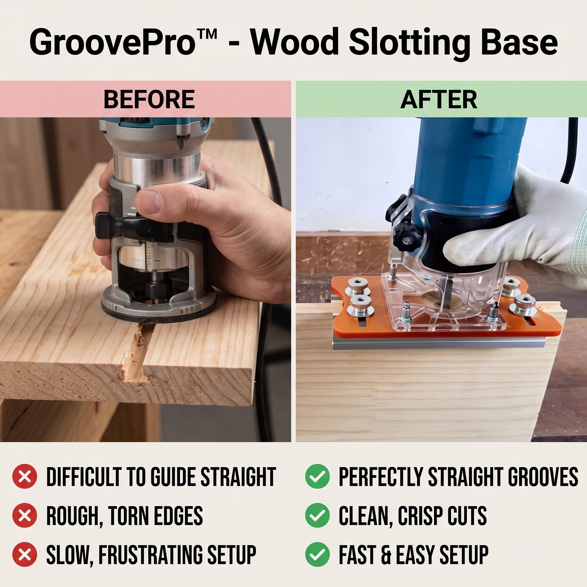TIJDELIJK 50% KORTING | GroovePro™ - Sleuffreesbasis