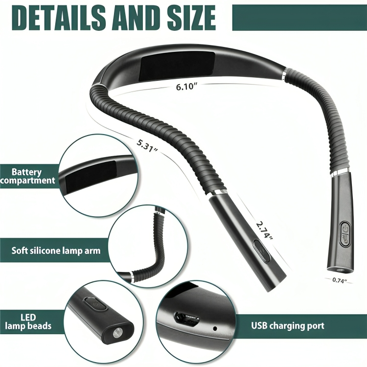 TIJDELIJK 50% KORTING | FlexiBeam™ | Flexibele handsfree LED-halslamp Leeslamp