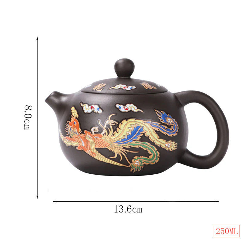 MysticBrew™ | Draak en feniks kleurveranderende theepot