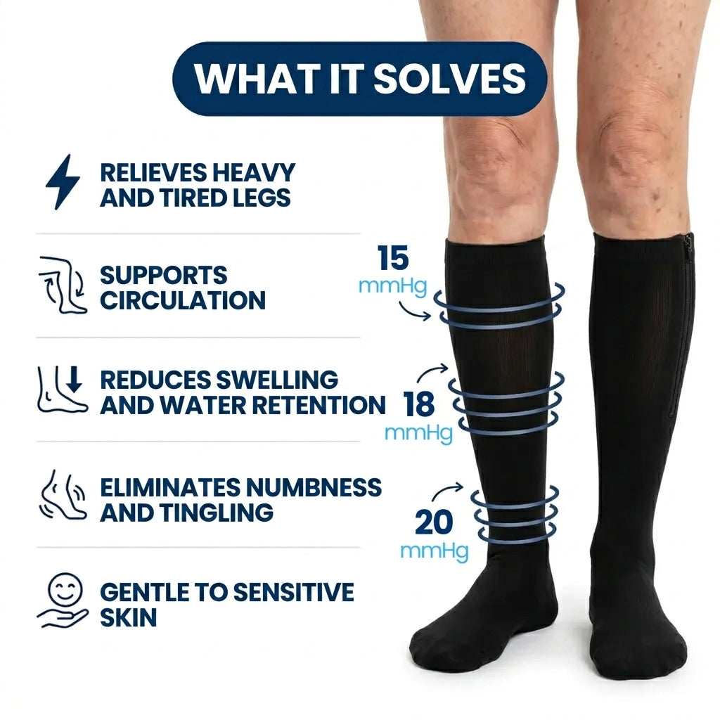 1 + 1 GRATIS VANDAAG | CircuRelief™ - Compressiekousen