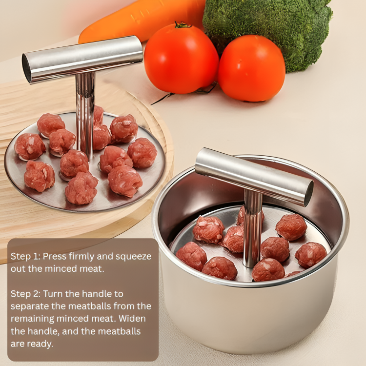 TIJDELIJK 50% KORTING | MeatPress™ | Roestvrijstalen gehaktbalpersvorm