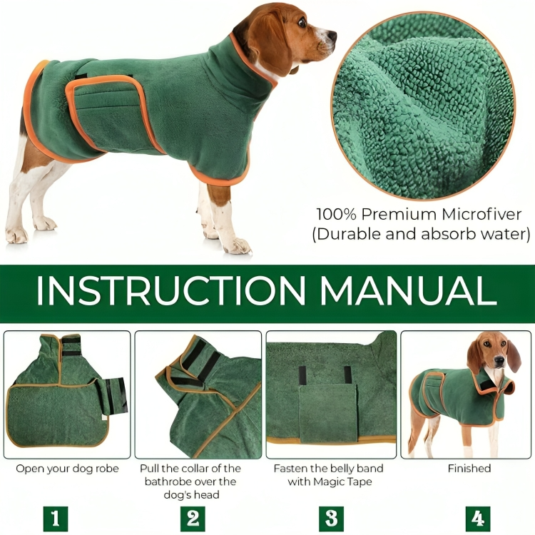 WarmPaws™ | Superabsorberende hondenbadjas