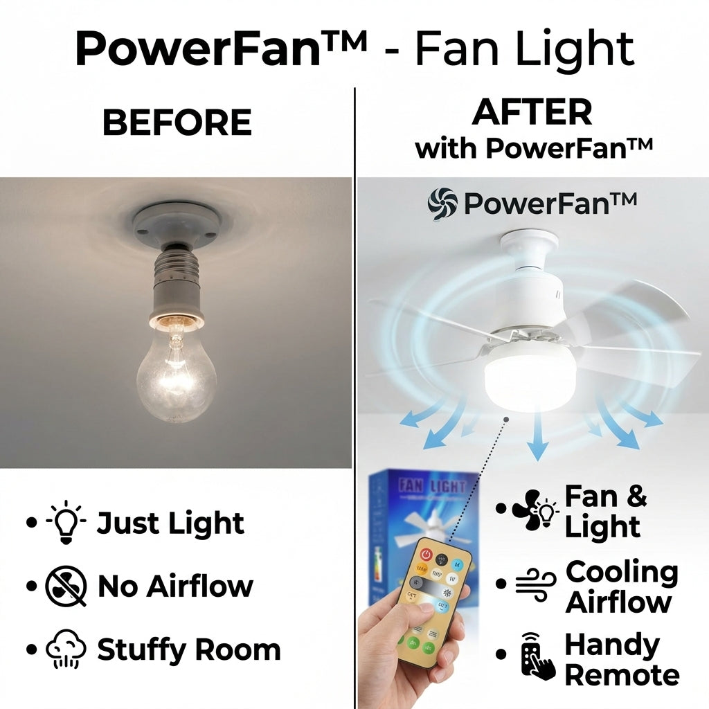 TIJDELIJK 50% KORTING | PowerFan™ - Ventilatorlamp
