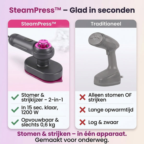 TIJDELIJK 50% KORTING  SteamPress™ - Kledingstomer & Strijkijzer