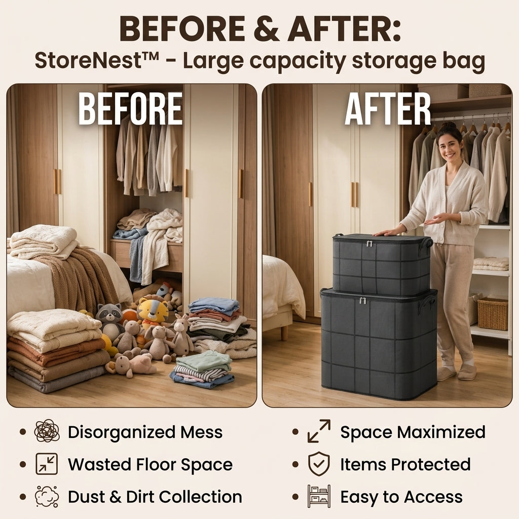 1+1 GRATIS VANDAAG | StoreNest™ - Grote opbergtas