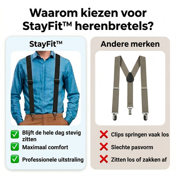 1 + 1 GRATIS VANDAAG  StayFit™ - Herenbretels