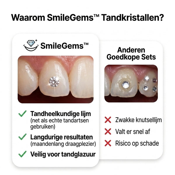TIJDELIJK 50% KORTING  SmileGems™ - Tandsieraad Set
