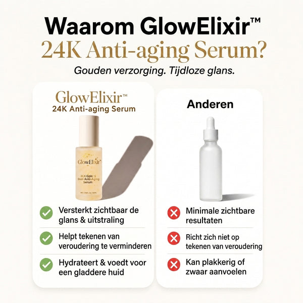 1 + 1 GRATIS VANDAAG  GlowElixir™ - 24K Anti-aging Serum