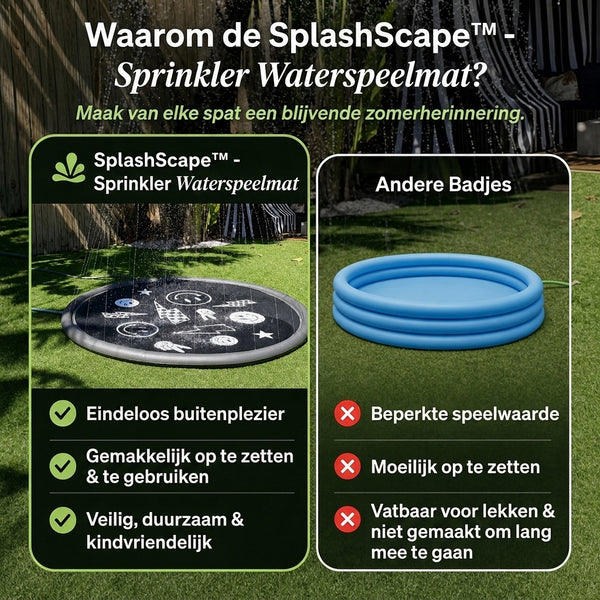 TIJDELIJK 50% KORTING  SplashScape™ - Sproeispeelmat