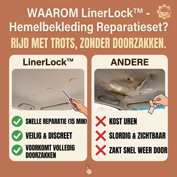 30+30 GRATIS VANDAAG  LinerLock™ - Reparatieset voor Autodakhemel