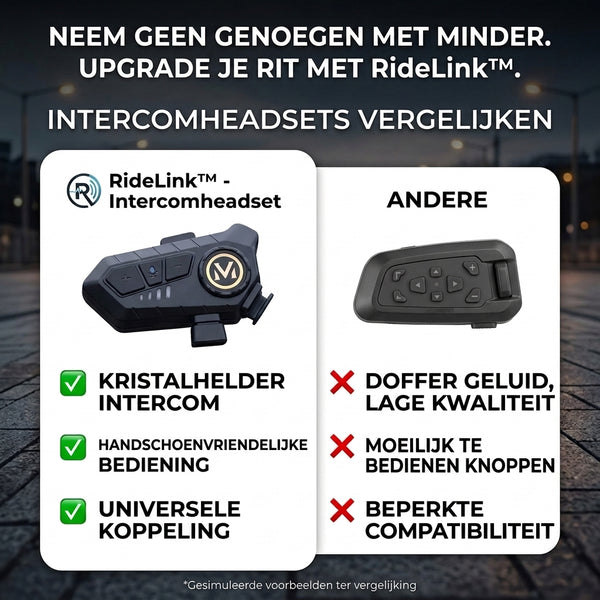 TIJDELIJK 50% KORTING  RideLink™ - Intercomheadset