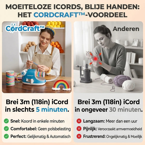 TIJDELIJK 50% KORTING  CordCraft™ - Breimachine