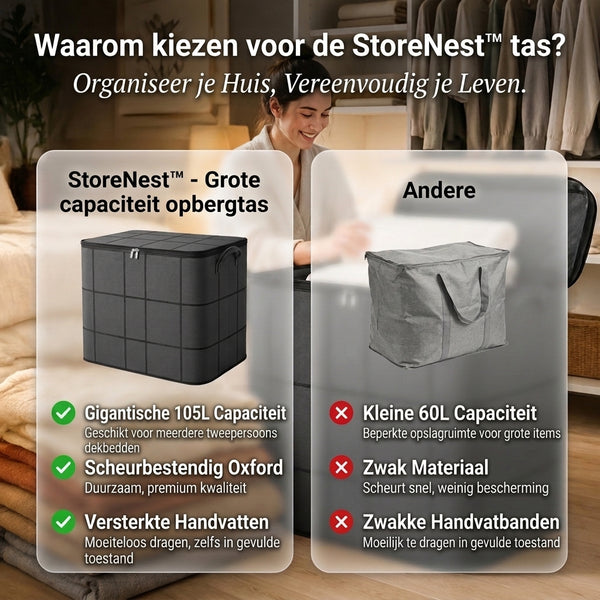 1+1 GRATIS VANDAAG  StoreNest™ - Grote opbergtas
