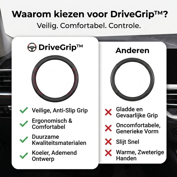 TIJDELIJK 50% KORTING  DriveGrip™ - Antislip Stuurwielhoes
