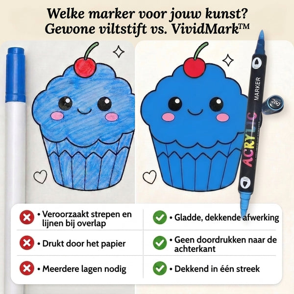 TIJDELIJK 50% KORTING  VividMark™ – Acrylstiften Set