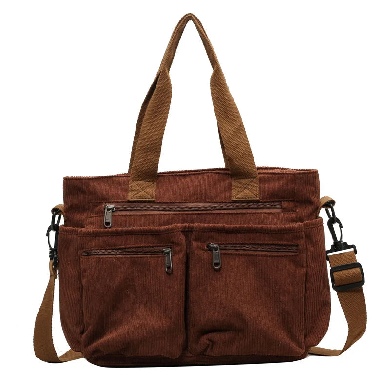 TIJDELIJK 50% KORTING | RetroCarry™ | Vintage corduroy schoudertas