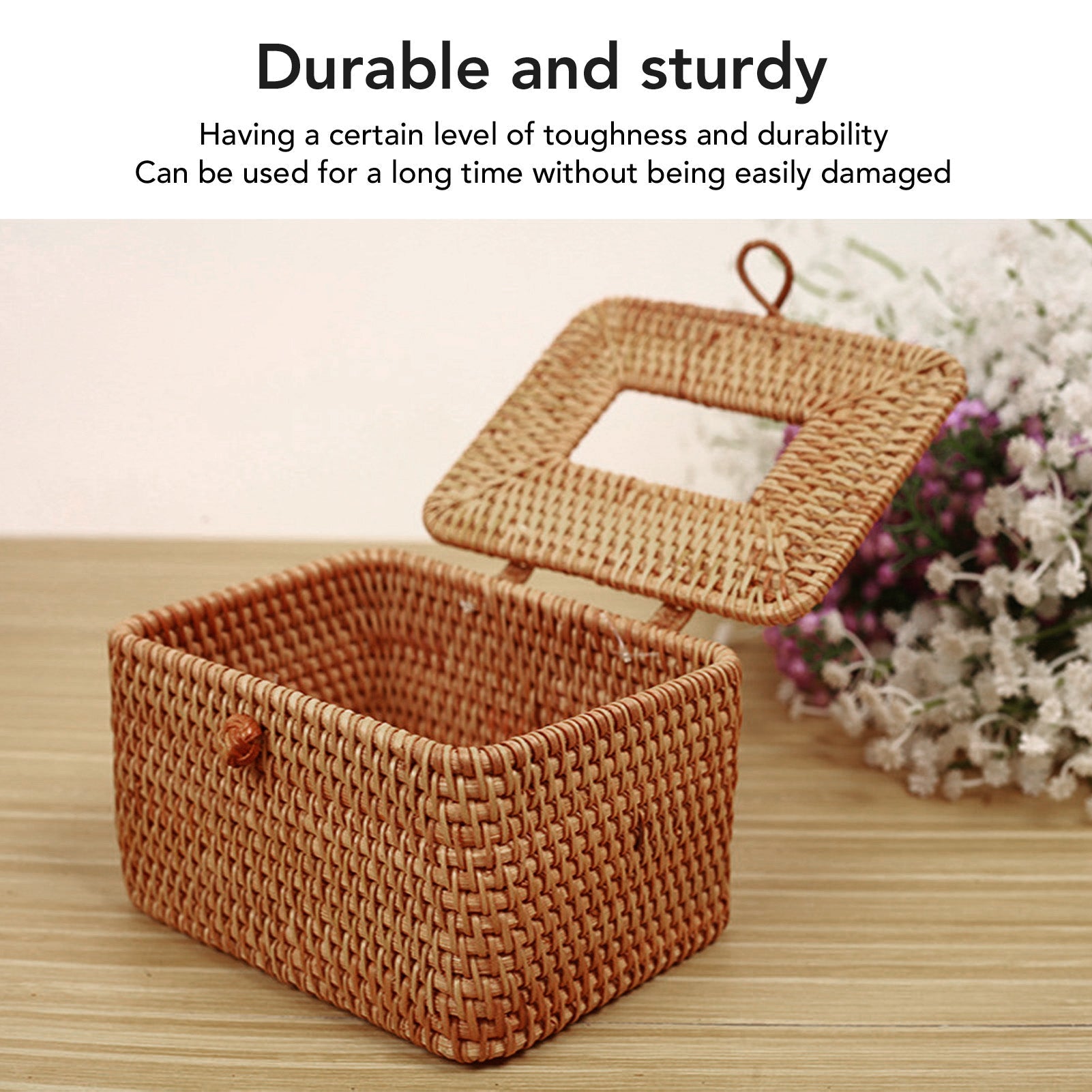 TIJDELIJK 50% KORTING | RusticBox™ | Handgemaakte rotan tissuedoos