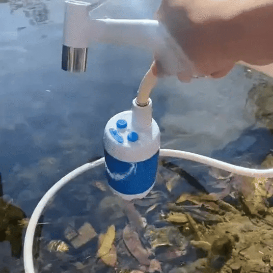 TIJDELIJK 50% KORTING  ShowerGo™ - Draagbare waterpomp: set met slang en mondstuk