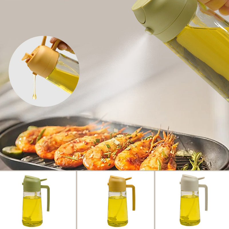 TIJDELIJK 50% KORTING | Splash&Drizzle™ | 2 in 1 Oliespuitfles En Glazen Dispenser