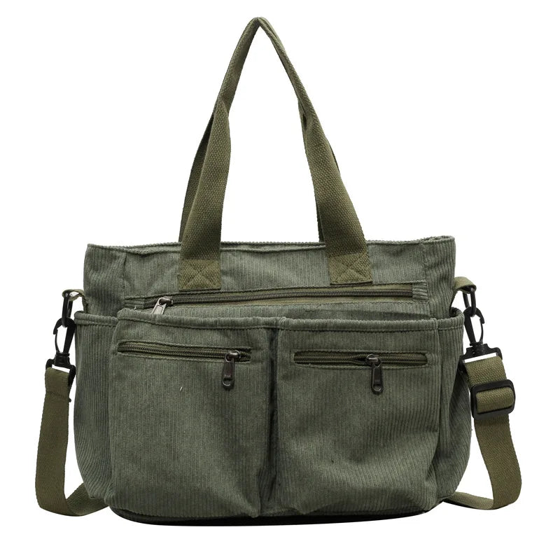 TIJDELIJK 50% KORTING | RetroCarry™ | Vintage corduroy schoudertas
