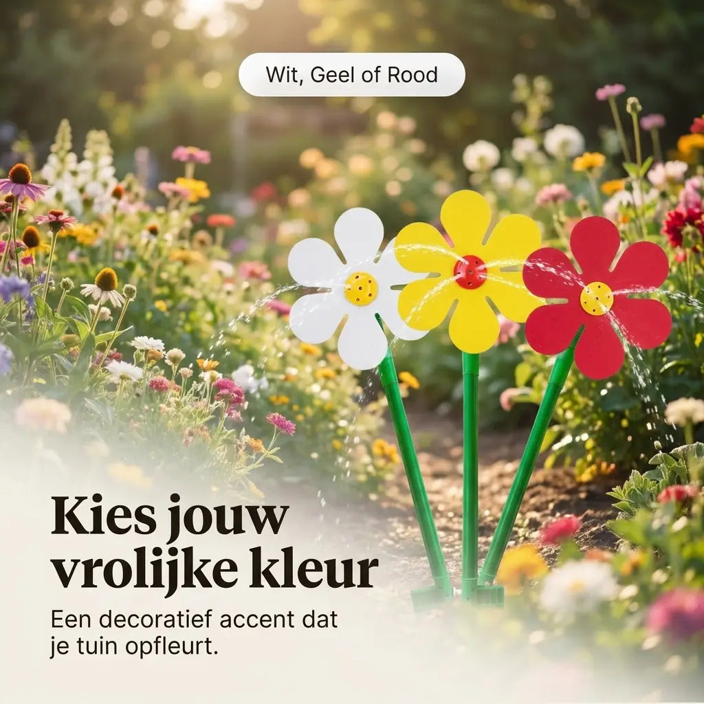 BloomSprinkler in wit, geel en rood