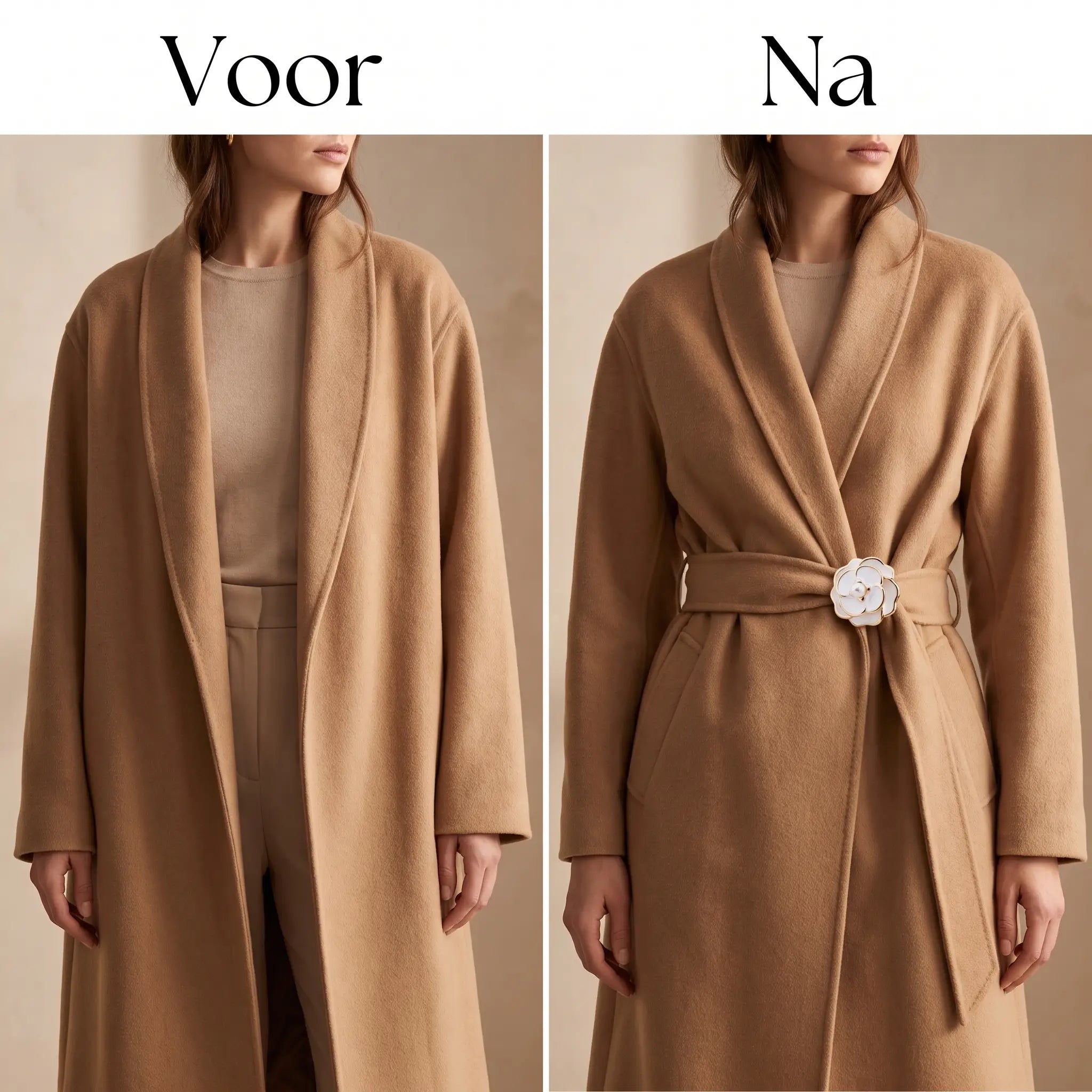 BloomLoop voor en na jas