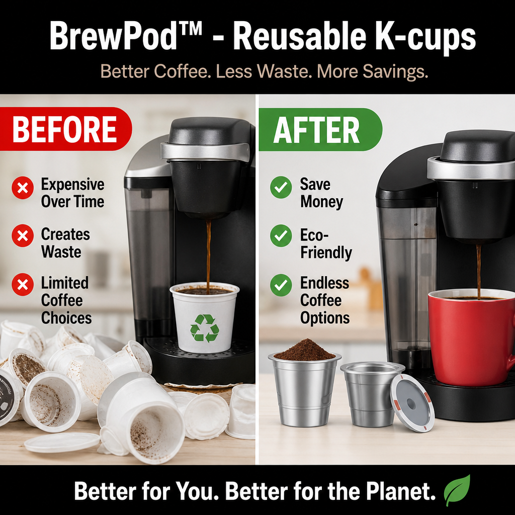 2 + 2 GRATIS VANDAAG | BrewPod™ - Herbruikbare Koffiecups