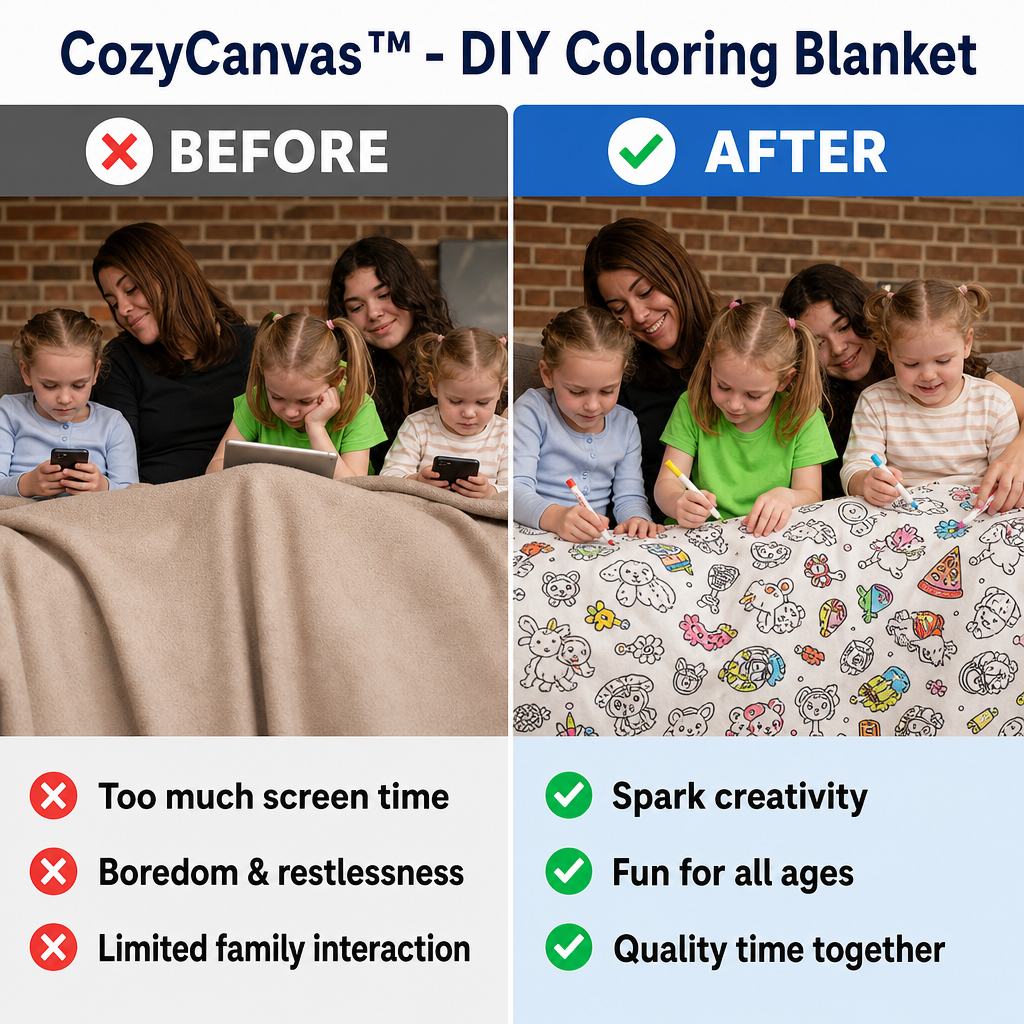 TIJDELIJK 50% KORTING | CozyCanvas™ - DIY Kleurdeken