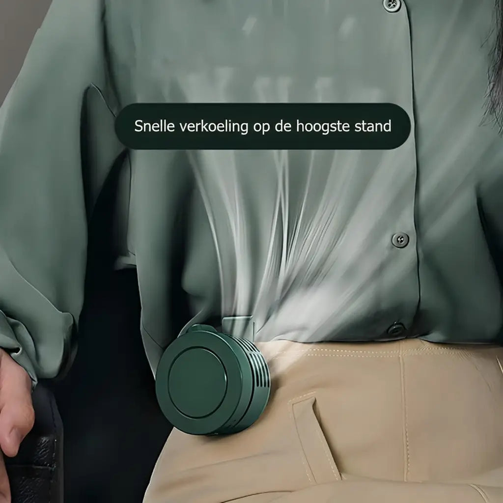 BreezeClip snelle verkoeling op de hoogste stand