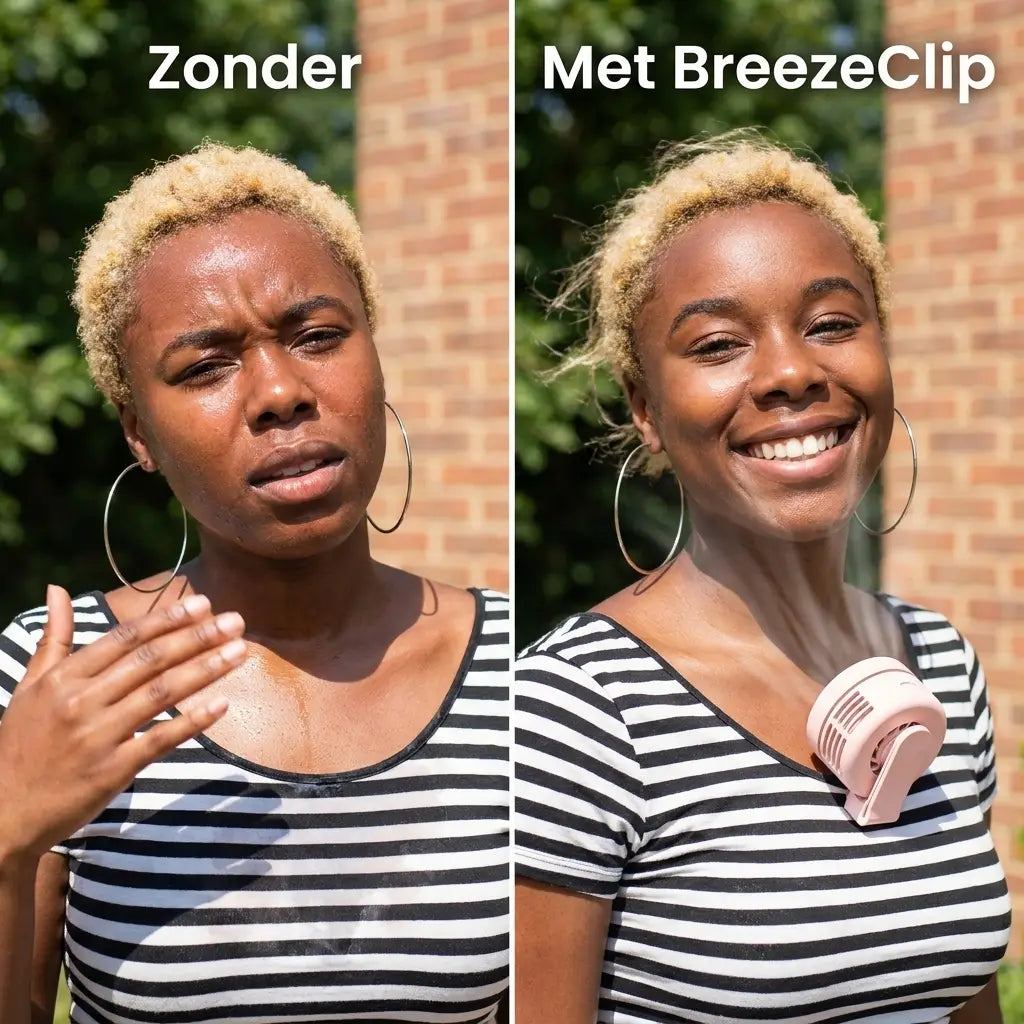Zonder en met BreezeClip onderweg in de zomer