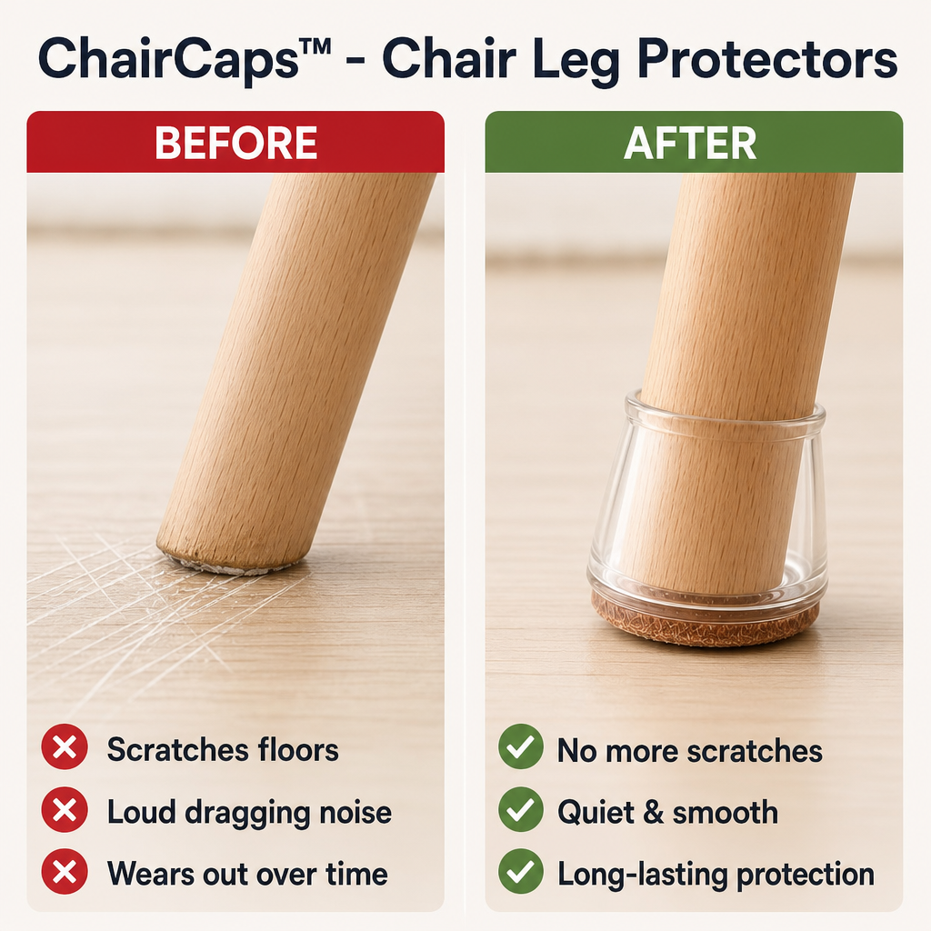 8+8 GRATIS VANDAAG | ChairCaps™ - Stoelpootbeschermers