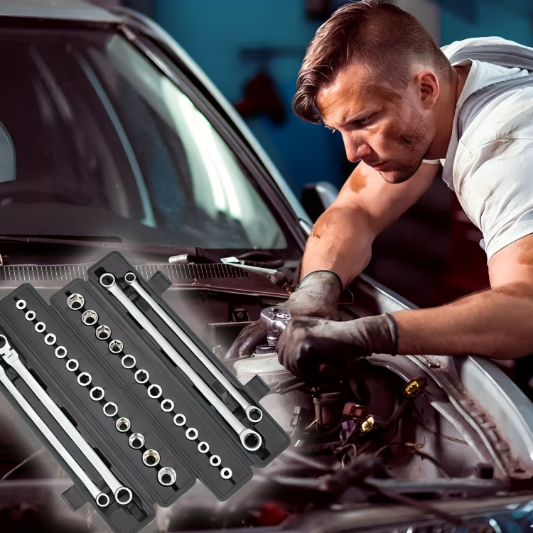 TIJDELIJK 50% KORTING | FlexiWrench™ | 15-Delige Ratelsleutelset