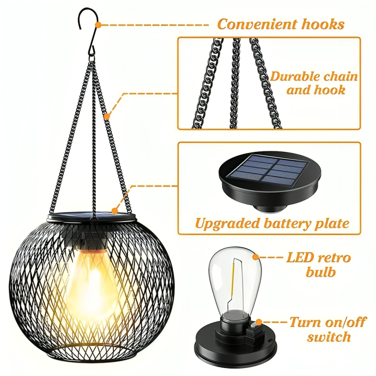 SolarLume™ | Retro metalen zonnelantaarns