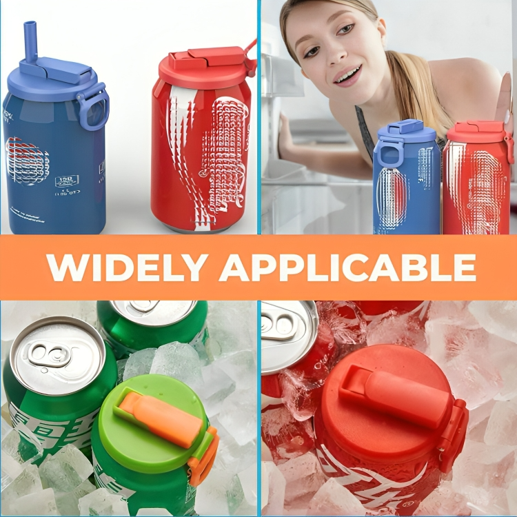 2 + 2 GRATIS VANDAAG | SipSeal™ | Siliconen rietje Deksel van frisdrankblikje