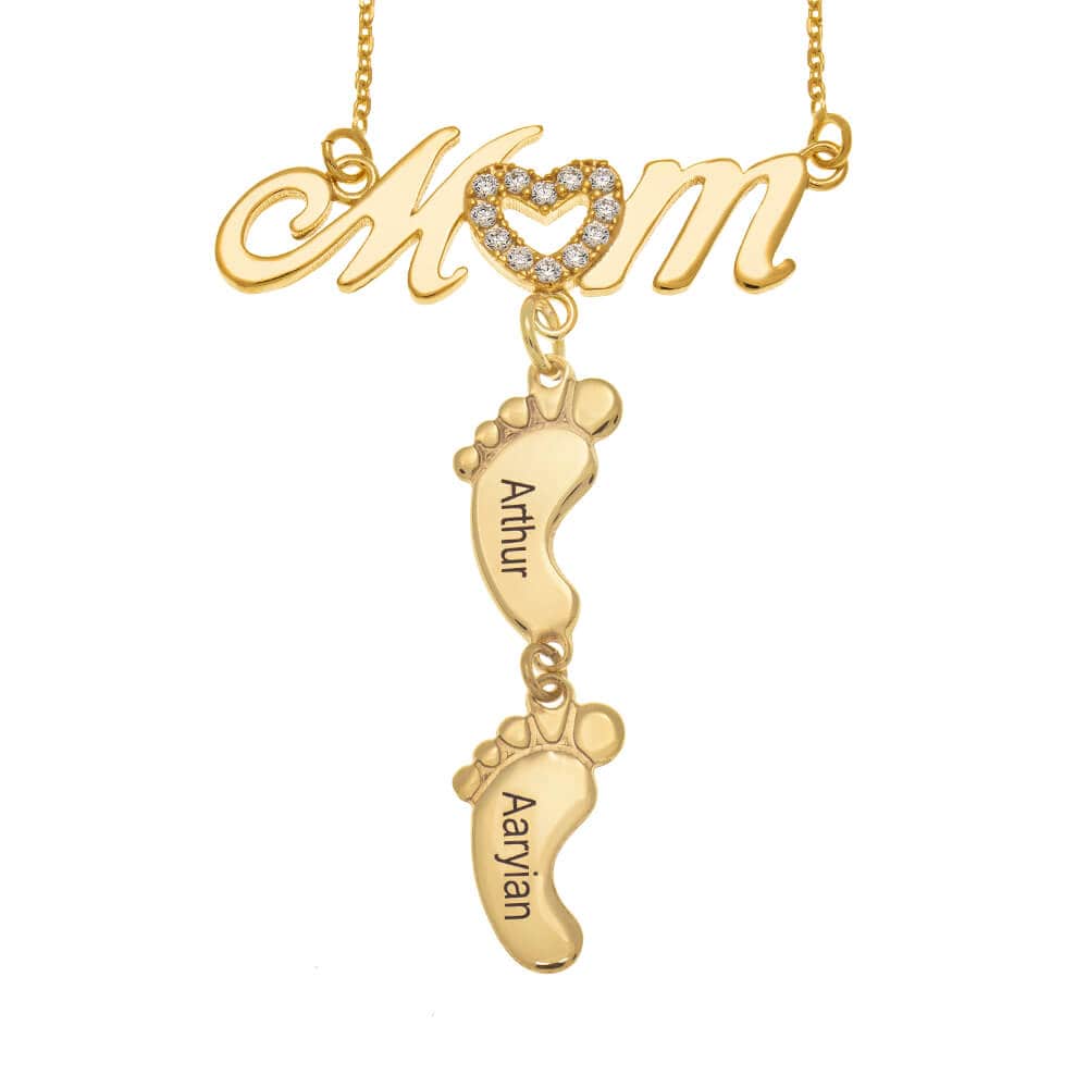 LittleSteps™ | Gepersonaliseerde baby voet naamketting
