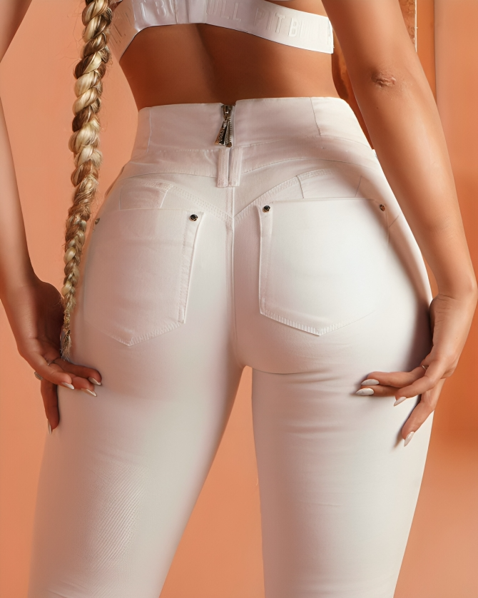 Amaris™ | Skinny jeans met hoge taille en achterrits