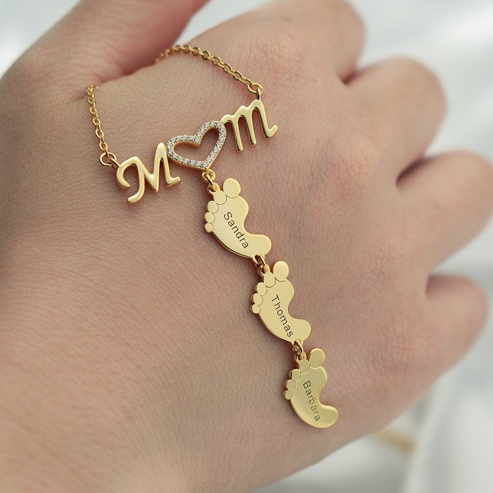 LittleSteps™ | Gepersonaliseerde baby voet naamketting