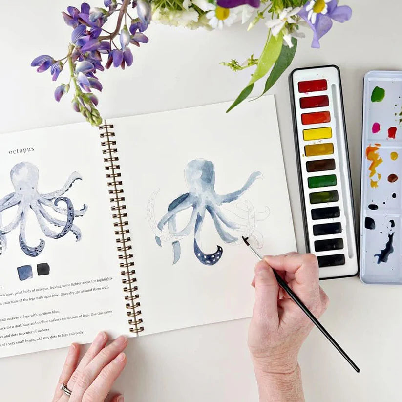 TIJDELIJK 50% KORTING | CreativeEscape™ - Zen aquarel + (Gratis 12-kleuren verf- en penseelset)