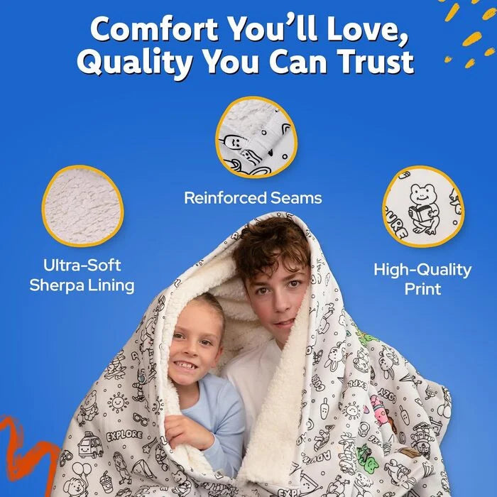 TIJDELIJK 50% KORTING | CozyCanvas™ - DIY Kleurdeken