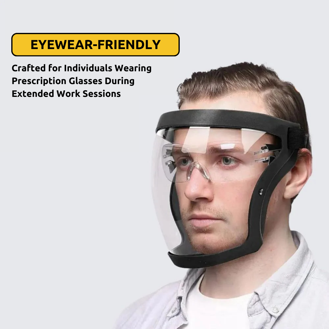 TIJDELIJK 50% KORTING | VisionShield™ | Antistof- en mistbestendig gelaatsscherm