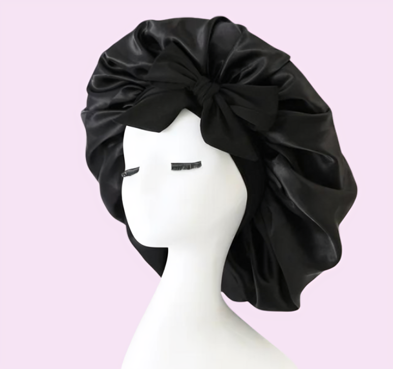 FrizzShield™ | Luxe zijden satijnen nachtmuts