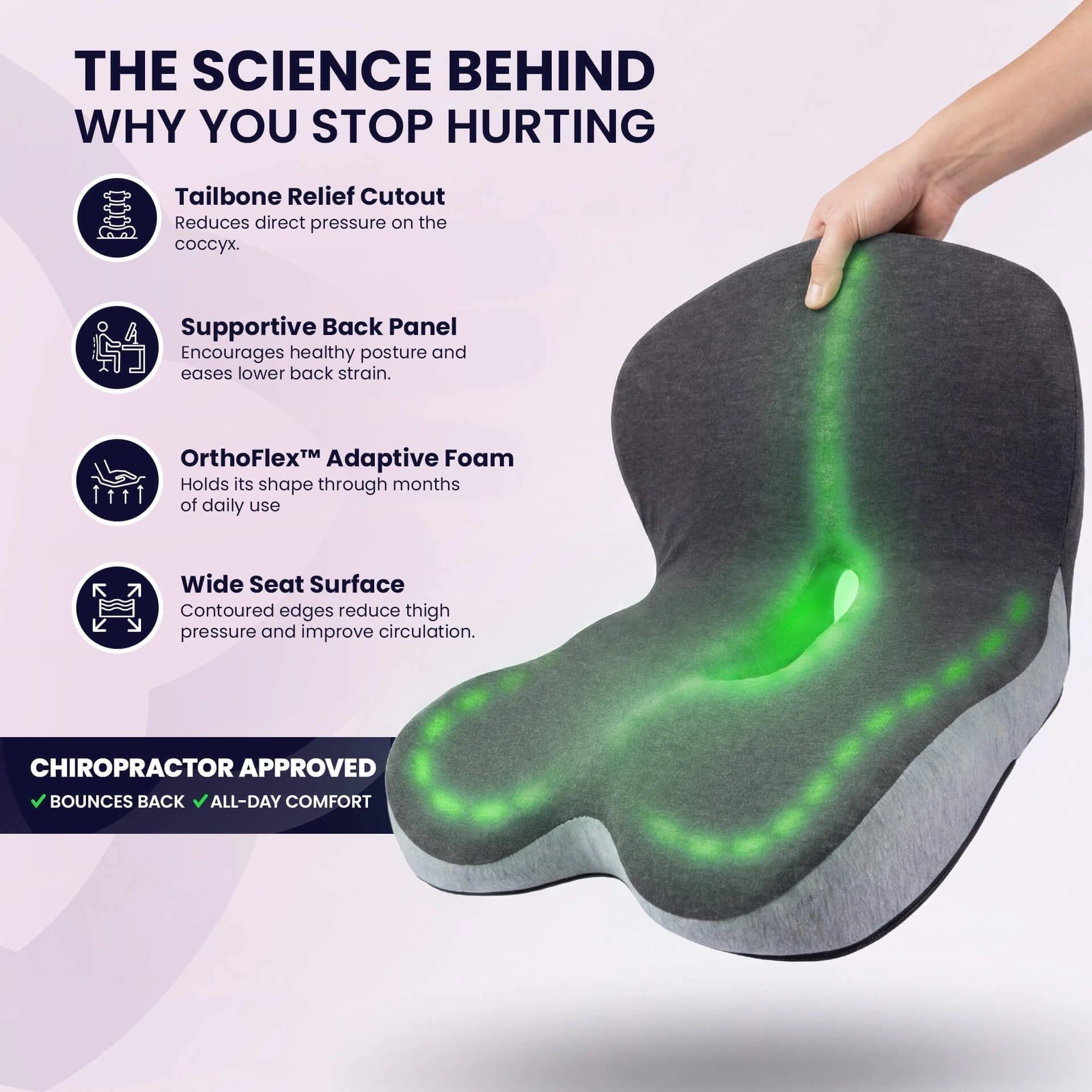 TIJDELIJK 50% KORTING | SitAlign™ - Orthopedisch Zitkussen