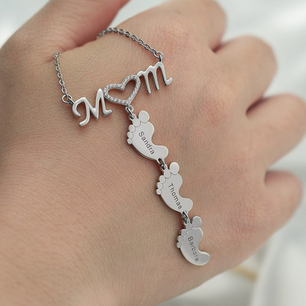 LittleSteps™ | Gepersonaliseerde baby voet naamketting