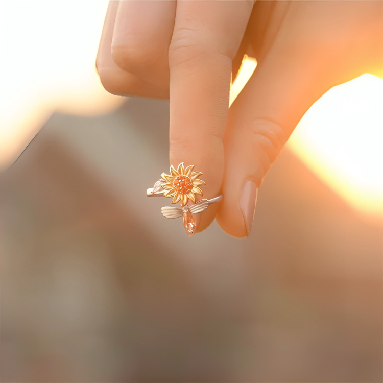 CalmingBloom™ | Zonnebloem roterende anti-angst ring
