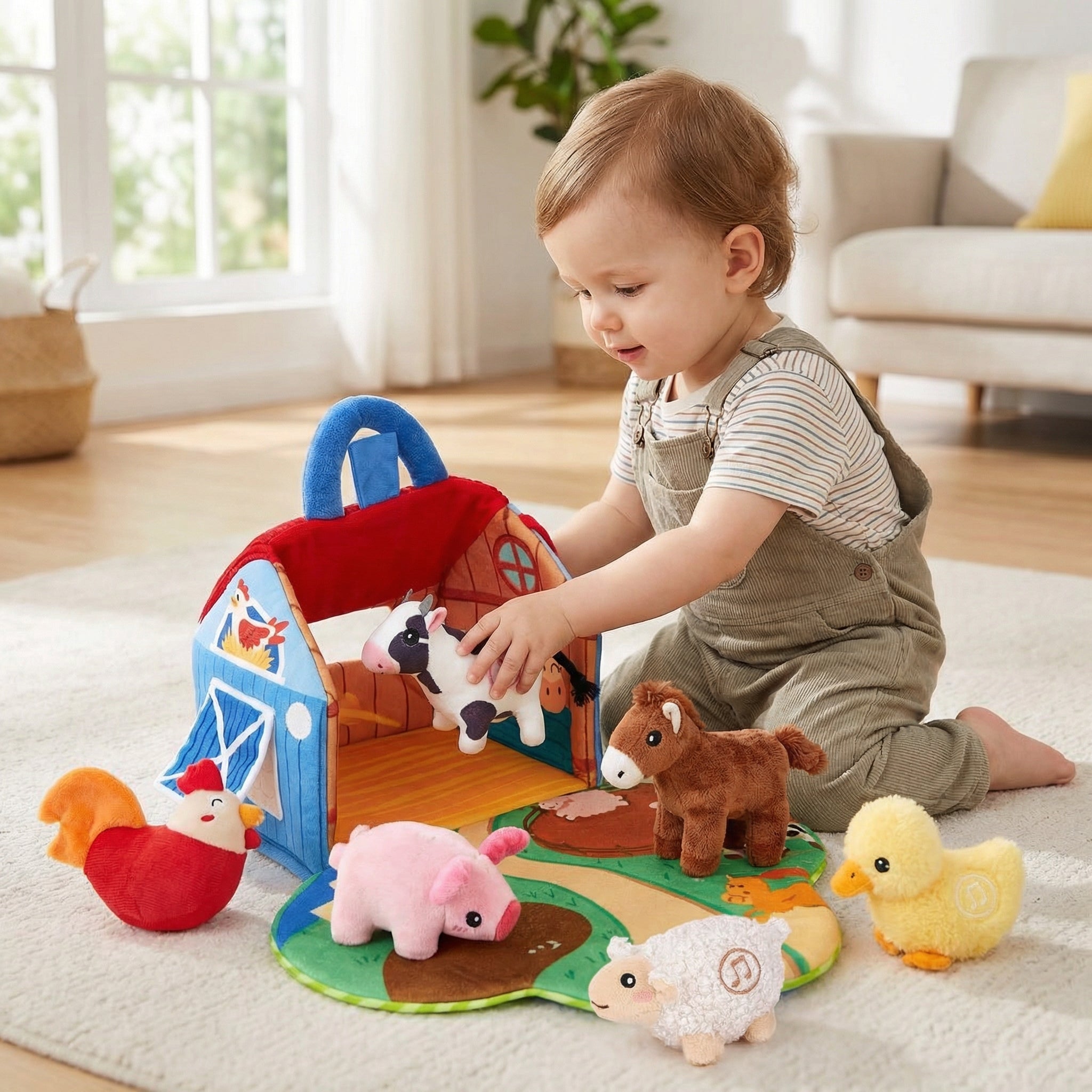 TIJDELIJK 50% KORTING | BarnBuddies™ - Pluchen Boerderijdierenset