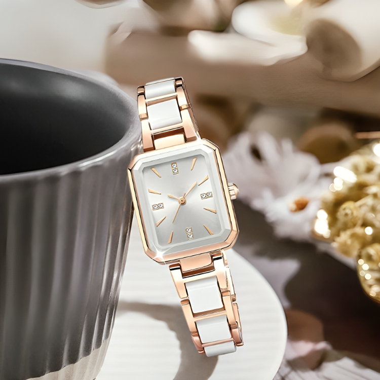 TIJDELIJK 50% KORTING | TimeLuxe™ | Elegant rechthoekig polshorloge voor vrouwen