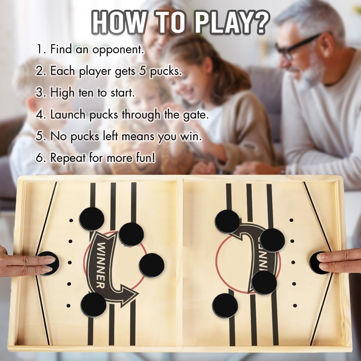 SkillShot™ | Houten Puck Sling Behendigheidsspel