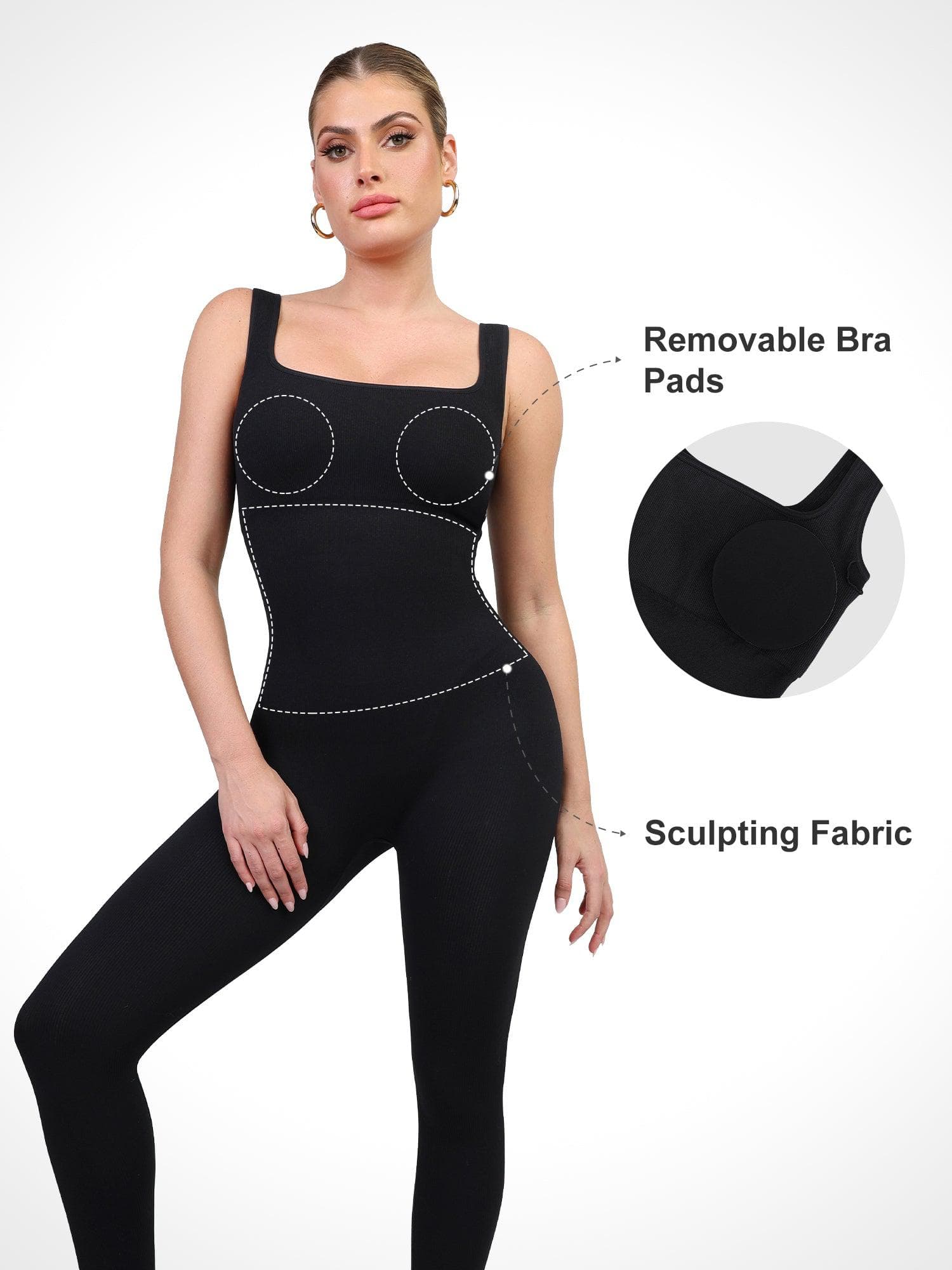 TIJDELIJK 50% KORTING | SculptFit™ | Naadloze shapewear sport jumpsuit