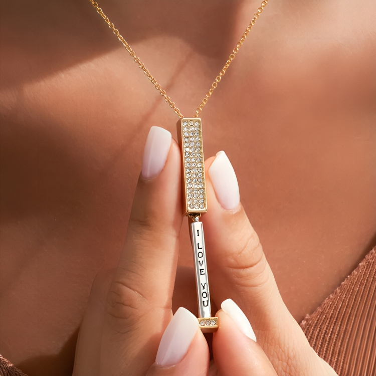 LoveDrop™ | "Ik hou van je" geheime staafketting